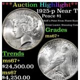 *Highlight* 1925-p Peace Dollar Near Top Pop! $1 m