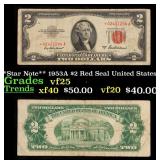 **Star Note** 1953A $2 Red Seal United States Note