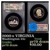 2000-s VIRGINIA Proof Washington Quarter 25c ACG