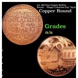 1oz .999 Fine Copper Bullion Round -  "Happy Labor