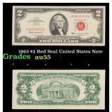 1963 $2 Red Seal United States Note Grades Choice