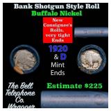 Buffalo Nickel Shotgun Roll in Old Bank Style 