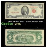 1963 $2 Red Seal United States Note Grades vf++