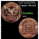 1oz .999 Fine Copper Bullion Round -  Eagle $1 Not