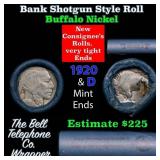 Buffalo Nickel Shotgun Roll in Old Bank Style 