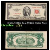 1953A $2 Red Seal United States Note Grades vf++