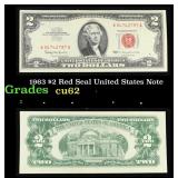1963 $2 Red Seal United States Note Grades Select