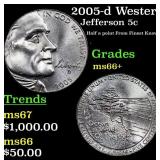 2005-d Western Waters Jefferson Nickel Westward Jo
