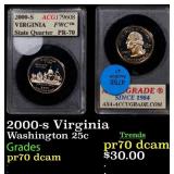 2000-s Virginia Proof Washington Quarter 25c ACG