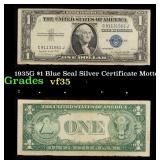 1935G $1 Blue Seal Silver Certificate Grades vf++