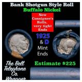 Buffalo Nickel Shotgun Roll in Old Bank Style 