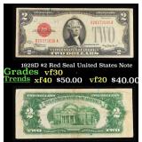 1928D $2 Red Seal United States Note Grades vf++