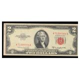 1953B $2 Red Seal United States Note Grades Choice
