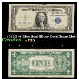 1935G $1 Blue Seal Silver Certificate Grades vf++