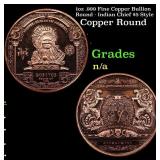 1oz .999 Fine Copper Bullion Round - Indian Chief