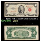 1953C $2 Red Seal United States Note Grades vf++