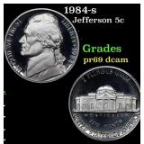 1984-s Proof Jefferson Nickel 5c Grades GEM++ Proo