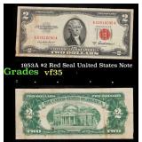 1953A $2 Red Seal United States Note Grades vf++