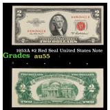 1953A $2 Red Seal United States Note Grades Choice