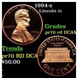 1994-s Proof Lincoln Cent 1c pr70 rd DCAM SEGS