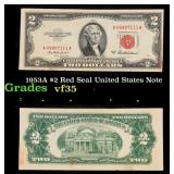 1953A $2 Red Seal United States Note Grades vf++