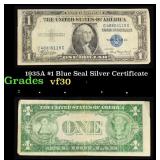 1935A $1 Blue Seal Silver Certificate Grades vf++