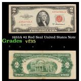 1953A $2 Red Seal United States Note Grades vf++