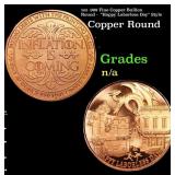 1oz .999 Fine Copper Bullion Round -  "Happy Labor