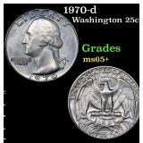 1970-d Washington Quarter 25c Grades GEM+ Unc