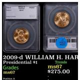 2009-d WILLIAM H. HARRISON Presidential Dollar 1 S
