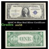 1935C $1 Blue Seal Silver Certificate Grades Choic