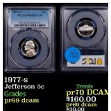 PCGS 1977-s Proof Jefferson Nickel 5c pr69 dcam PC