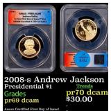 2008-s Andrew Jackson Proof Presidential Dollar  F