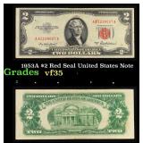 1953A $2 Red Seal United States Note Grades vf++