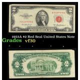 1953A $2 Red Seal United States Note Grades vf++
