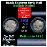 Buffalo Nickel Shotgun Roll in Old Bank Style 
