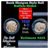 Buffalo Nickel Shotgun Roll in Old Bank Style 