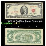 1963A $2 Red Seal United States Note Grades vf++