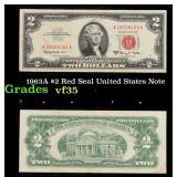 1963A $2 Red Seal United States Note Grades vf++