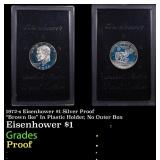 1972-s Eisenhower $1 Silver Proof "Brown Ike" In P