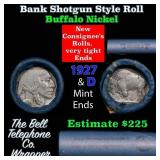 Buffalo Nickel Shotgun Roll in Old Bank Style 