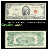 1963 $2 Red Seal United States Note Grades Select