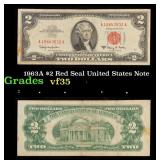 1963A $2 Red Seal United States Note Grades vf++