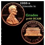1988-s Proof Lincoln Cent 1c Grades GEM++ Proof De