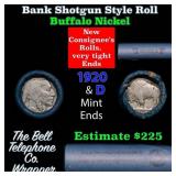 Buffalo Nickel Shotgun Roll in Old Bank Style 