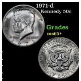 1971-d Kennedy Half Dollar 50c Grades GEM+ Unc