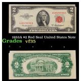 1953A $2 Red Seal United States Note Grades vf++