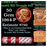 BU Shotgun Lincoln 1c roll, 1964-p 50 pcs Dunbar W