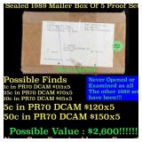 Original sealed box of 5x 1989 United States Mint