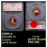 1990-s Proof Lincoln Cent 1c pr70 dcam SEGS